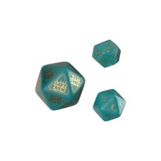 Набір кубиків для настільних ігор Q-Workshop RuneQuest Turquoise gold Expansion Dice (3 шт.) (SRQE97)