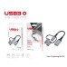 Дата кабель OTG USB 3.0 AF to USB-C + Micro 5P + Lightning 0.11m 60W XoKo (XK-AC-155)