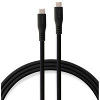 Дата кабель USB-C to USB-C 1.2m UBS3.2 Gen2 10G 100W Chip Silicon Black Vinga (VCPDCCC31012SB)