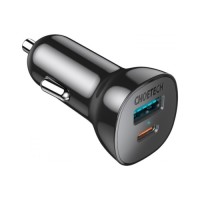 Зарядний пристрій Choetech 2xUSB 38W (USB-C+USB-A) PD 20W+QC3.0 18W black (TC0005-101-BK)