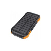 Батарея універсальна Choetech 10000mAh 10W 2USB-A+USB-C,solar panel Black-Orange (B658-OR)