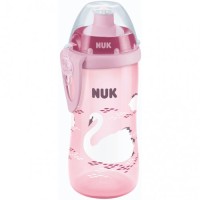 Поїльник-непроливайка Nuk Junior Cup з насадкою тягни-штовхай 300 мл рожевий (3954068)