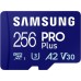 Карта пам'яті Samsung 256 GB microSDXC Pro Plus UHS-I U3 V30 A2 Class 10 + SD-adap (MB-MD256SA/EU)