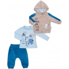 Набір дитячого одягу Tongs велюровий (4024-86B-blue)