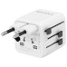 Перехідник Canyon Travel Adapter OnTour One EU/UK/US/AUS White (CNS-TA1005W)