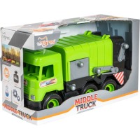 Машинка для дітей Tigres Авто "Middle truck" сміттєвоз (св. зелений) в коробці (39484)