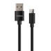 Дата кабель USB 2.0 AM to Micro 5P 1m nylon black Vinga (VCPDCMNB1BK)