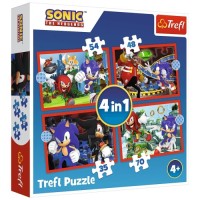 Пазл Trefl Sonic Пригоди Соніка 4 in 1 (35, 48, 54, 70) елемента (5900511346251)