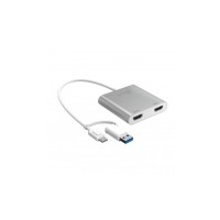 Адаптер USB-C/A to 2xHDMI F dual display J5create (JCA365-N)