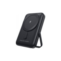 Батарея універсальна Choetech Magnetic Wireless 10000mAh 20W, PD, Qi-15W, USB-C In/Out, with holder, Black (B743-CCBK)