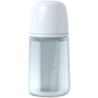 Пляшечка для годування Suavinex Colour Essence, 240 мл, силіконова, 240 мл, фізіологічна соска повільний потік, , світло-блакитн (308653)