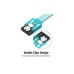 Кабель для передачі даних SATA 3.0 7pin F/F 0.5m L Blue VENTION (KDDSD)