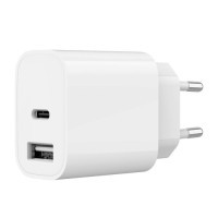 Зарядний пристрій Gembird 1xUSB-A+1xUSB-C 5V/2.4A (12W) white (TA-UC-2AC12-01)