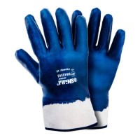 Захисні рукавиці Sigma трикотажні з нітриловим покриттям (сині краги) (9443361)