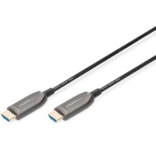 Кабель мультимедійний HDMI M to HDMI M 15m 8K AOC hybrid-fiber black Digitus (AK-330126-150-S)