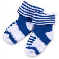 Шкарпетки Luvena Fortuna з малюнком блакитні (66013 M)