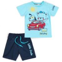 Набір дитячого одягу Breeze з ведмедиком в машинці (12144-80B-blue)