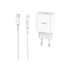 Зарядний пристрій HOCO C76A Plus Speed Source USB-C PD20W + cable USB-C to Lightning White (6931474746924)
