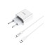Зарядний пристрій HOCO C76A Plus Speed Source USB-C PD20W + cable USB-C to Lightning White (6931474746924)
