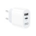 Зарядний пристрій XO L97 (1Type-C/1USB/2.4A) + Type-C - Type-C White (XO-L97-TC)
