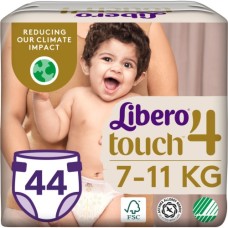 Підгузки Libero Touch Розмір 4 (7-11 кг) 44 шт (7322541750217)