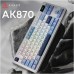 Клавіатура Ajazz AK870 PLUS Murad Switch RGB Wireless/Bluetooth/USB White (AK870-MU-BWD)