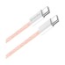Дата кабель USB-C to USB-C 1.0m 60W 3.0А pink ColorWay (CW-CBPDCC061-P)