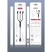 Дата кабель USB 2.0 AM to Lightning + Micro 5P + USB-C 1.0m 2.1A black XO (NB103-3in1-1-BK)