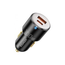 Зарядний пристрій Essager 1xUSB-C 100W + 1xUSB black (ECCAC-QTZ01)