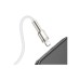 Дата кабель USB 2.0 AM to Lightning 1.0m Cafule Series Metal 2.4A White Baseus (CALJK-A02)