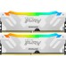 Модуль пам'яті для комп'ютера DDR5 48GB (2x24GB) 8000 MHz Renegade RGB White/Silver Kingston Fury (ex.HyperX) (KF580C38RWAK2-48)