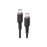 Дата кабель USB-C to USB-C 1.2m 3A 60W silicone C2-03 black Acefast (6974316280729)