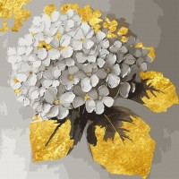Картина по номерам Santi Золота гортензія, 40*40 см, поталь (955138)