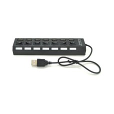 Концентратор Voltronic USB 2.0 to 7xUSB with switches black (YT-H7SHS-B)