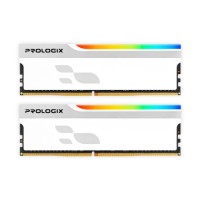 Модуль пам'яті для комп'ютера DDR5 32GB (2x16GB) 5600 MHz Onyx White RGB Prologix (PRO32GB5600YWR5K)