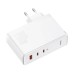 Зарядний пристрій Baseus GaN5 Pro Fast Charger 2C+U 140W + Cable 1.0m Type-C 240W white (CCGP100202)