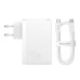 Зарядний пристрій Baseus GaN5 Pro Fast Charger 2C+U 140W + Cable 1.0m Type-C 240W white (CCGP100202)