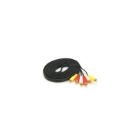 Кабель мультимедійний 3xRCA M to 3xRCA M 5.0m black Voltronic (YT-3хRCA(M)/3хRCA(M)-5.0G)
