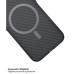 Чохол до мобільного телефона BeCover FIBRA Carbonite MagSafe Apple iPhone 17 Pro Black (715409)