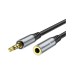 Кабель мультимедійний 3.5mm M to 3.5mm F 1.0m UPA20 3.5 audio Gray HOCO (6931474762153)