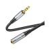 Кабель мультимедійний 3.5mm M to 3.5mm F 1.0m UPA20 3.5 audio Gray HOCO (6931474762153)