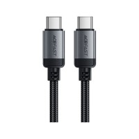 Дата кабель USB-C to USB-C 1.2m 3A aluminum alloy C20-03 Black Acefast (6974316283775)