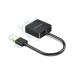 Перехідник HDMI M to VGA F 1080P 60Hz 3,5mm Audio Micro USB (F) powered Vention (ACRBB)