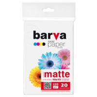 Фотопапір Barva 10x15, 230 g/m2, Original, Matte, 20c (IP-A230-205)