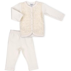 Набір дитячого одягу Интеркидс з трояндочками (2364-74G-beige)