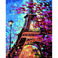 Картина по номерам ZiBi Ейфелева вежа у квіті 40*50 см ART Line (ZB.64168)
