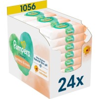 Дитячі вологі серветки Pampers Harmonie Protect&Care з календулою 24 пачки х 44 шт (8700216250603)