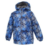 Куртка дитяча Huppa CLASSY 17710030 темно-синій з принтом 104 (4741468572598)