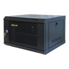 Шафа настінна GEAR 6U 19" 600x450x350 мм, + полка 19", black (GWMSN-6U-600-450)