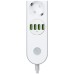 Мережевий фільтр живлення ColorWay CW-CHE44W, 4 розетки/4USB White 2M (CW-CHE44W)